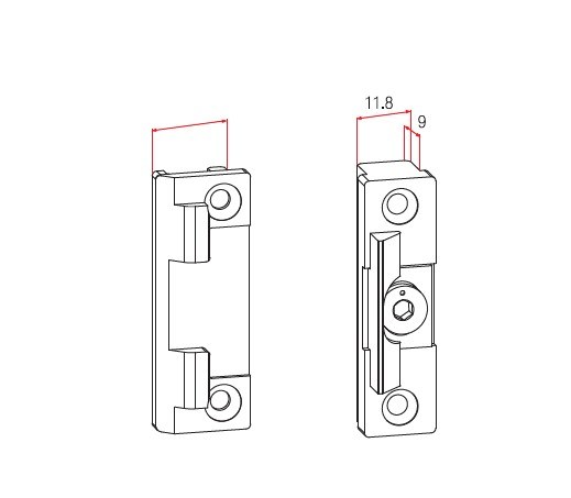 Double Sash Hinge - Concealed sheet metal, Set, 9 Picture of Double Sash Hinge - Concealed sheet metal, Set, 9
